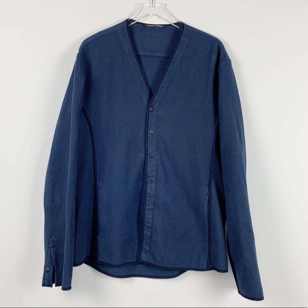 Hannes Roether Navy Cardigan sz XXL